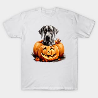 Great Dane Dog inside Pumpkin #2 T-Shirt